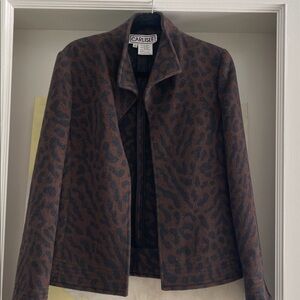 Carlisle wool Animal Print Jacket blazer in Brown and Black size 4